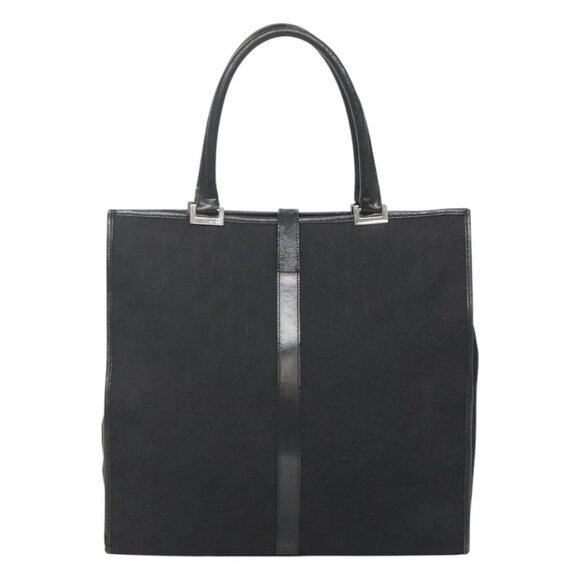 GUCCI GG Canvas Jackie Tote Bag Black Silver 002 1064 1669 Auth bs26232 - Picture 2 of 16